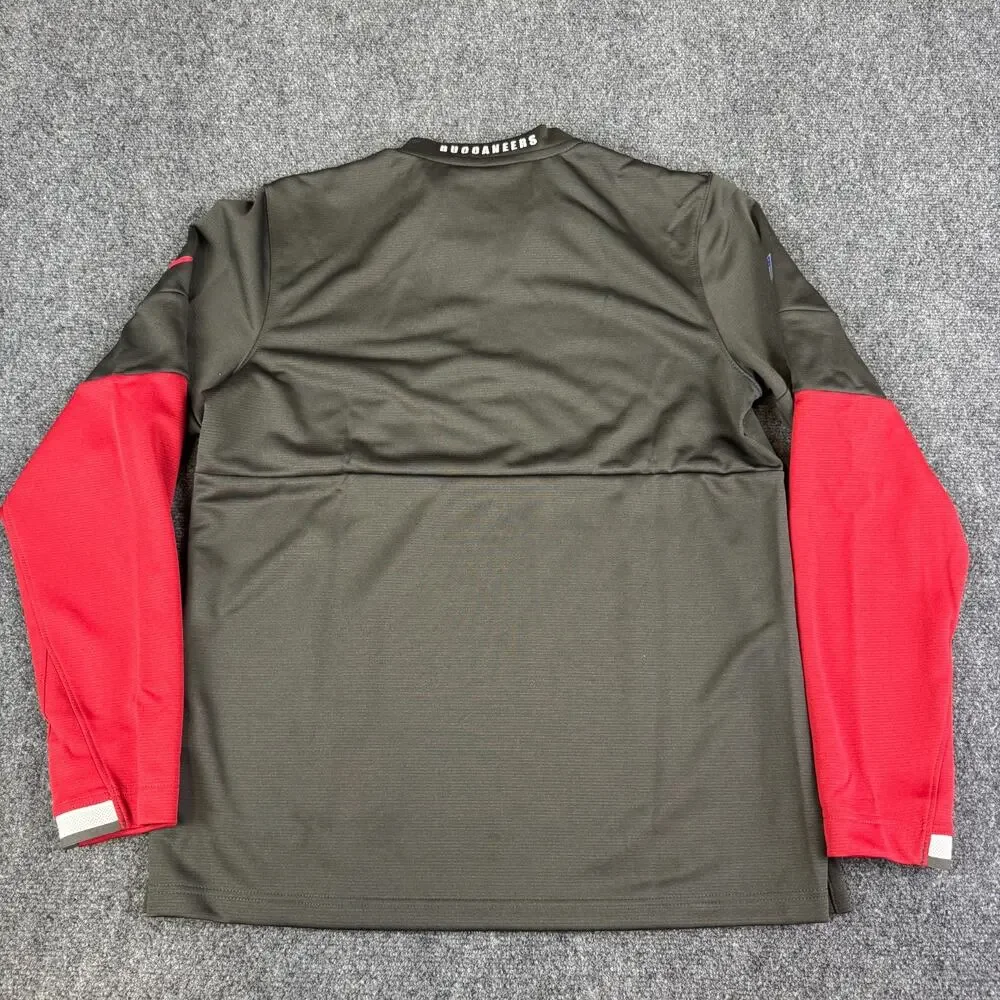 Tampa Bay Buccaneers Pullover Mens M‎ Gray On Field Coaches Jacket 1/4 Zip Nike